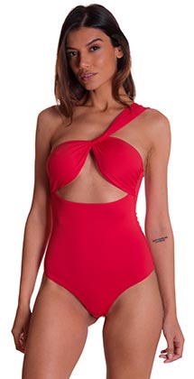 Maiô vermelho do catálogo Nartex